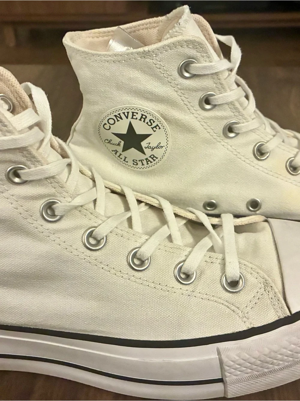 Converse All Stars white platform